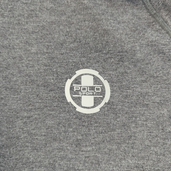 Polo‎ Sport Hoodie Mens Large Gray Full Zip Stretch Outdoor Active Training Soft - Picture 3 of 12
